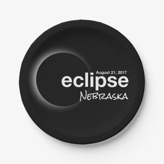 eclipse 2017ネブラスカ ペーパープレート (正面)