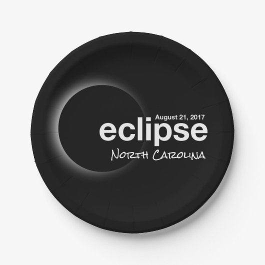 eclipse 2017ノースカロライナ ペーパープレート (正面)