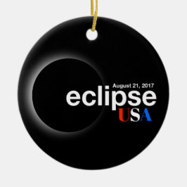 Eclipse 2017太陽のの合計 – 米国 セラミックオーナメント