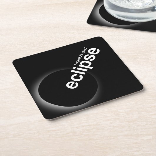 eclipse 2017 スクエアペーパーコースター (アングル)
