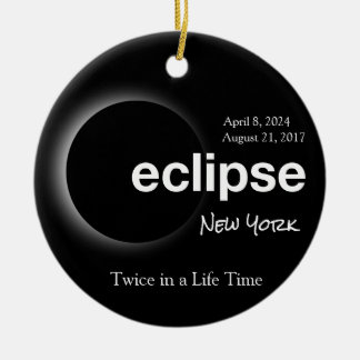 Eclipse 2017 太陽の 2024ニューヨークの合計 セラミックオーナメント