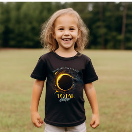 Eclipse 2024の太陽のお住まいの都市州の子供たち tシャツ
