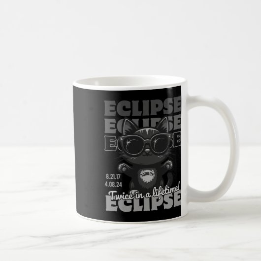 Eclipse 2024の太陽の合計をライフタイムの合計で2回 コーヒーマグカップ (右)