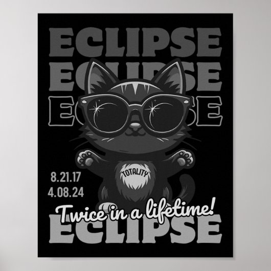 Eclipse 2024の太陽の合計をライフタイムの合計で2回 ポスター (正面)