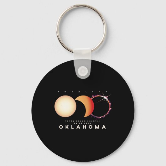 Eclipse 2024オクラホマTotal Eclipse Astronomy Grap キーホルダー (正面)