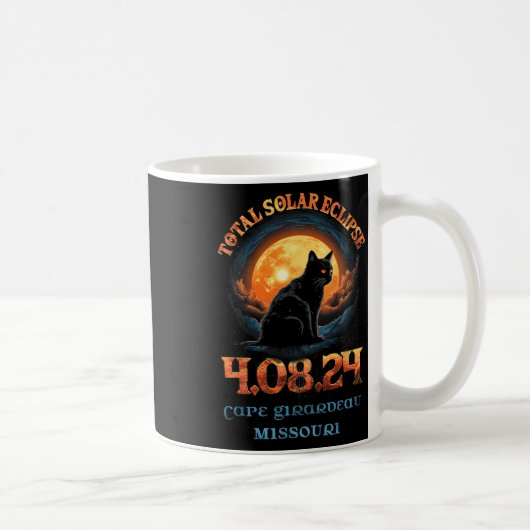 Eclipse 2024ケープ太陽のジラルデオ・ミズーリ コーヒーマグカップ (右)
