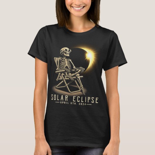 Eclipse 2024シャツ皆既日食2024年4月8日Sk Tシャツ (正面)