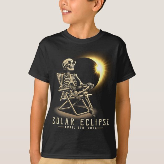 Eclipse 2024シャツ皆既日食2024年4月8日Sk Tシャツ (正面)