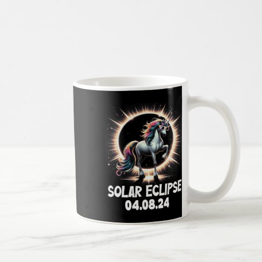 Eclipse 2024シャツ皆既日食4月8日24日Unic コーヒーマグカップ (右)