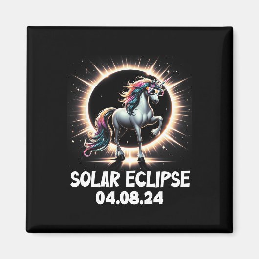 Eclipse 2024シャツ皆既日食4月8日24日Unic マグネット (正面)