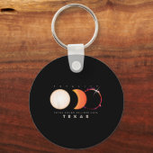 Eclipse 2024テキサス州Total Eclipse America Graphic キーホルダー (正面)