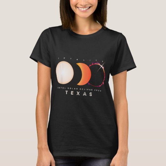 Eclipse 2024テキサス州Total Eclipse America Graphic Tシャツ (正面)
