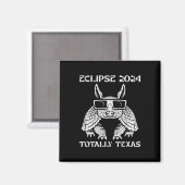 Eclipse 2024トータリティテキサス州アルマジロ男性の女性キ マグネット (正面/裏面)