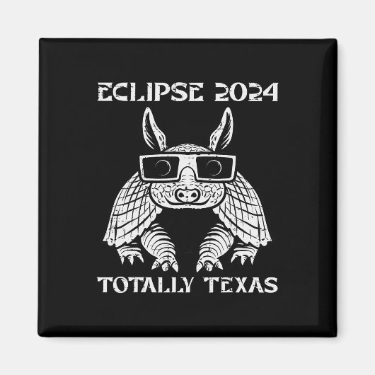 Eclipse 2024トータリティテキサス州アルマジロ男性の女性キ マグネット (正面)