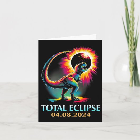 Eclipse 2024トータル太陽のEclipse Tレックス恐竜 カード (正面)