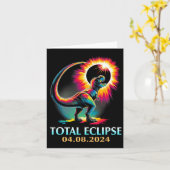 Eclipse 2024トータル太陽のEclipse Tレックス恐竜 カード (黄色い花)