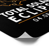 Eclipse 2024パーティーアメリカ総数米国地図 ポスター (角)