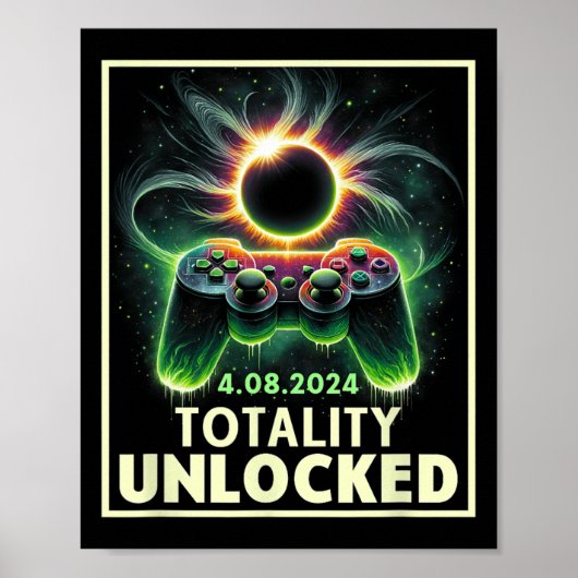 Eclipse 2024ビデ太陽のオゲームコントローラボーイの合計数 ポスター (正面)