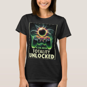 Eclipse 2024ビデ太陽のオゲームコントローラボーイの合計数 tシャツ