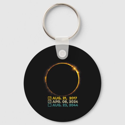 Eclipse 2024全体太陽ののチェックリスト2017 2 キーホルダー (正面)