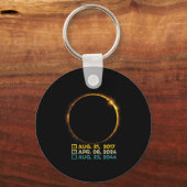 Eclipse 2024全体太陽ののチェックリスト2017 2 キーホルダー (正面)