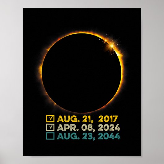 Eclipse 2024全体太陽ののチェックリスト2017 2 ポスター (正面)