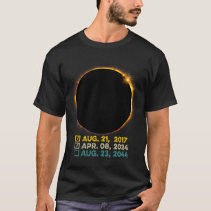 Eclipse 2024全体太陽ののチェックリスト2017 2 tシャツ
