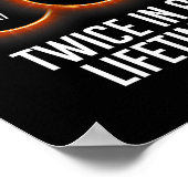 Eclipse 2024太陽のの合計がライフタイムで2回 ポスター (角)