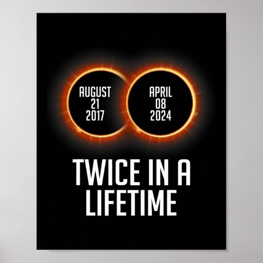Eclipse 2024太陽のの合計がライフタイムで2回 ポスター (正面)