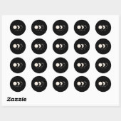 Eclipse 2024太陽のテキサス州皆既日食天文学G ラウンドシール (シート)