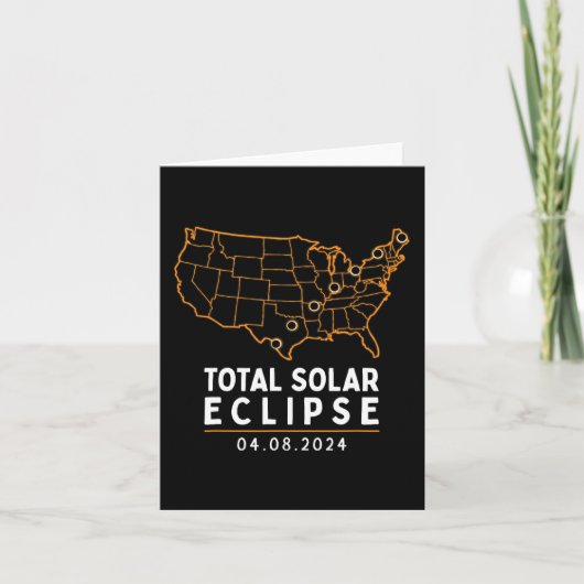 Eclipse 2024太陽のパーティーアメリカ総計米国 カード (正面)