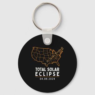 Eclipse 2024太陽のパーティーアメリカ総計米国 キーホルダー