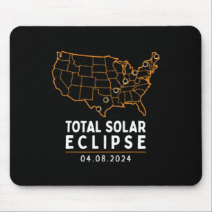 Eclipse 2024太陽のパーティーアメリカ総計米国 マウスパッド