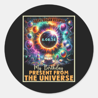 Eclipse 2024太陽の誕生日の現在の全体像 ラウンドシール