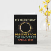 Eclipse 2024太陽の誕生日現在4.8.24合計 カード (黄色い花)