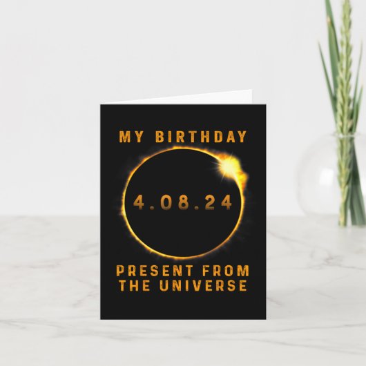 Eclipse 2024太陽の誕生日現在4.8.24合計 カード (正面)