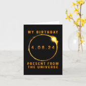 Eclipse 2024太陽の誕生日現在4.8.24合計 カード (黄色い花)
