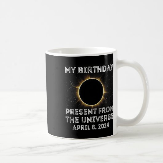 Eclipse 2024太陽の誕生日現在4.8.24合計 コーヒーマグカップ (右)