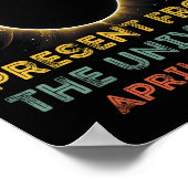 Eclipse 2024太陽の誕生日現在4.8.24合計 ポスター (角)