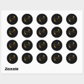 Eclipse 2024太陽の誕生日現在4.8.24合計 ラウンドシール (シート)