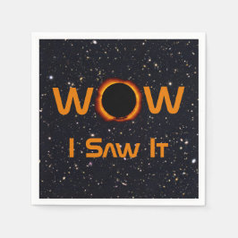 Eclipse 2024太陽の WOWを見た スタンダードカクテルナプキン