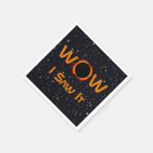 Eclipse 2024太陽の WOWを見た スタンダードカクテルナプキン (角)