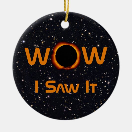 Eclipse 2024太陽の WOWを見た セラミックオーナメント (正面)