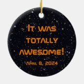 Eclipse 2024太陽の WOWを見た セラミックオーナメント (裏面)