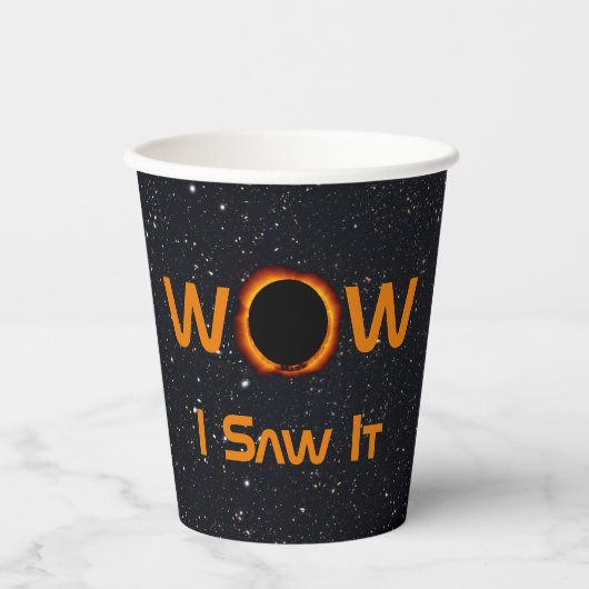 Eclipse 2024太陽の WOWを見た 紙コップ (正面)