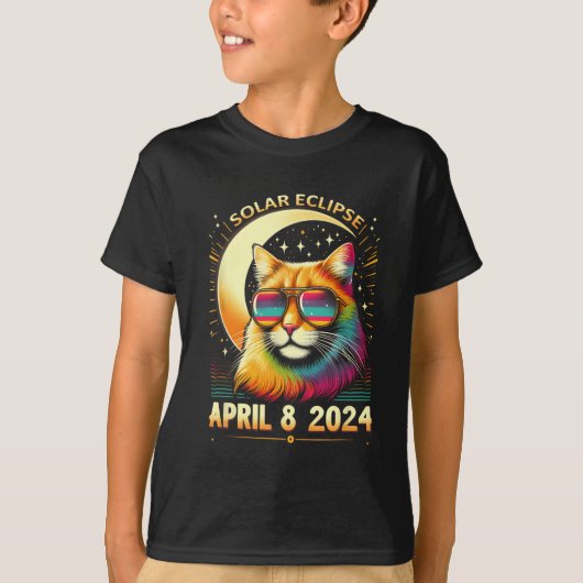 Eclipse 2024年4月8日猫好き tシャツ (正面)