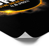 Eclipse 2024 太陽の Total Eclipse 202太陽の年4月8日 ポスター (角)