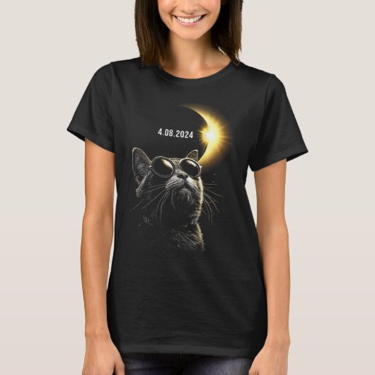 Eclipse 2024 太陽の Total Eclipse 2024年4月8日Ca Tシャツ (正面)