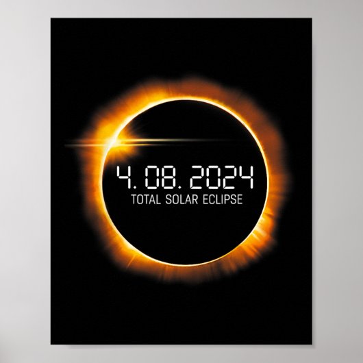Eclipse 2024 4年4月8日トータリティMens Womens Kids ポスター (正面)