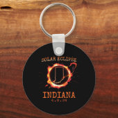 Eclipse 2024 Indiana州トータリティUsa Path Sove キーホルダー (正面)